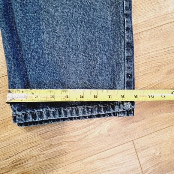 Levi's 505 Jeans Men's Sz 38/32 Distressed Straight Fit Medium Blue Wash Rustic - Picture 11 of 12